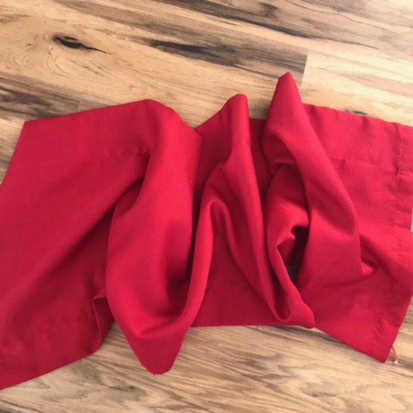 Red window valance